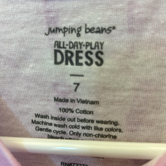 Jumping Beans Girls Tie Dye Purple Dress - Size 7 - Picture 3 of 5